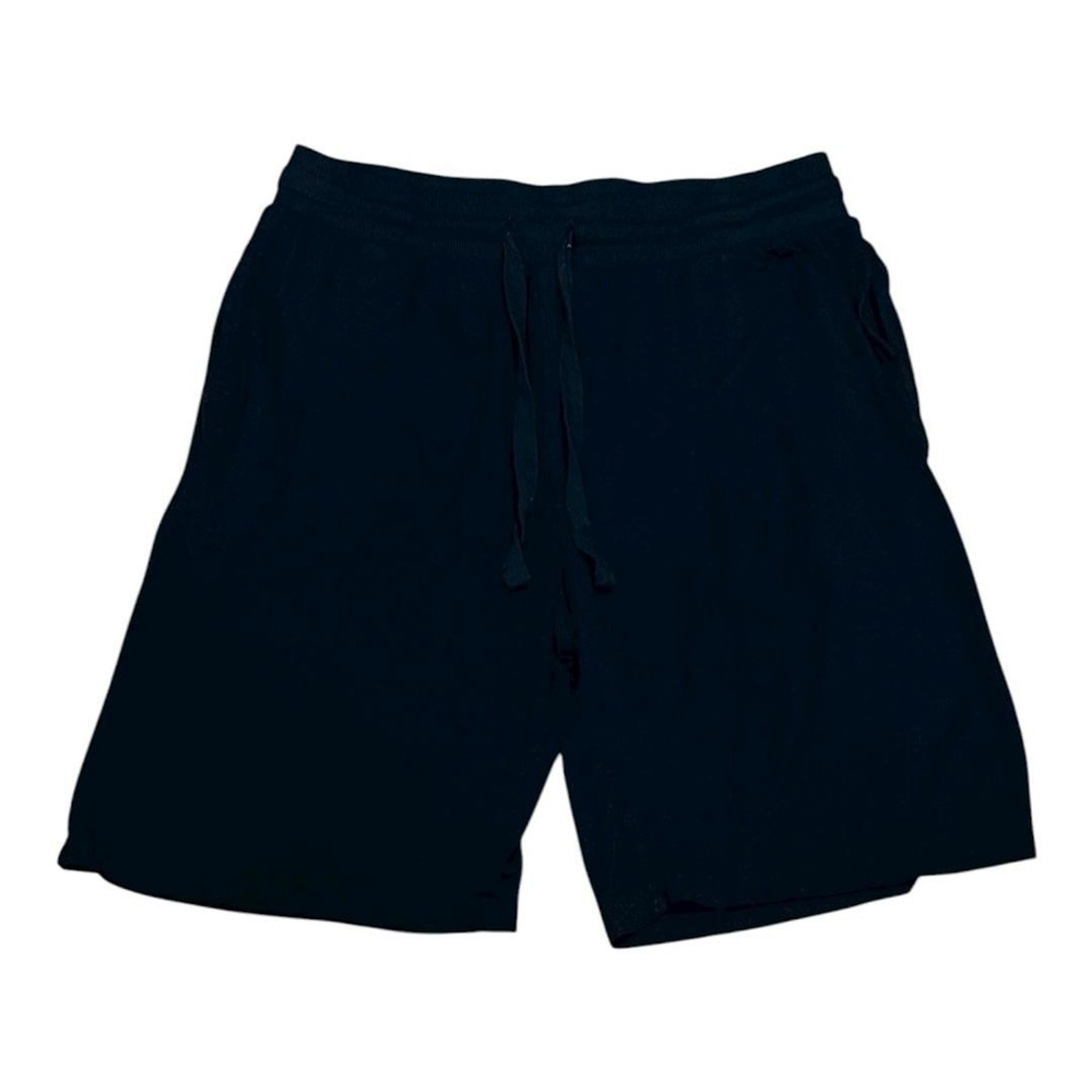George Shorts Mens Medium Black Bamboo Rayon Lounge Sleep Drawstring GRS20411MN